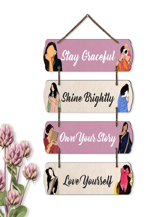 Rousrie Home Quote Decorative Wall Art MDF Wooden Wall Hanger for Living Room | Bedroom | Home Decor | Gifts | Wood Decoration Items | Artworks Hangings (Design 11) - Image 1